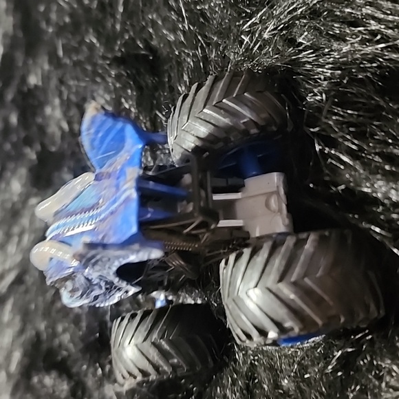 Monster Truck and Race Car Toy Set - Blue, Yellow, Gray. VINTAGE. - Picture 3 of 16